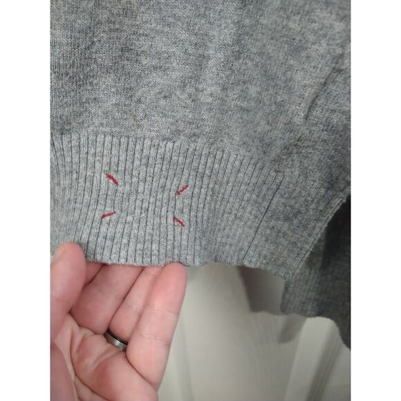 Five Four Men's L Sweater Colorblock Dark/Light Grey Pullover Long Sleeve Casual - Picture 5 of 9